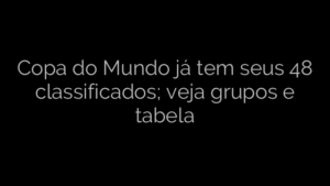 ​Copa do Mundo já tem seus 48 classificados; veja grupos e tabela 